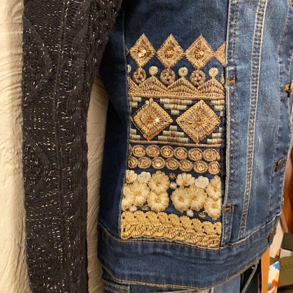 NWT Desigual Women's Chaq_bluefly denim jacket - Picture 9 of 15